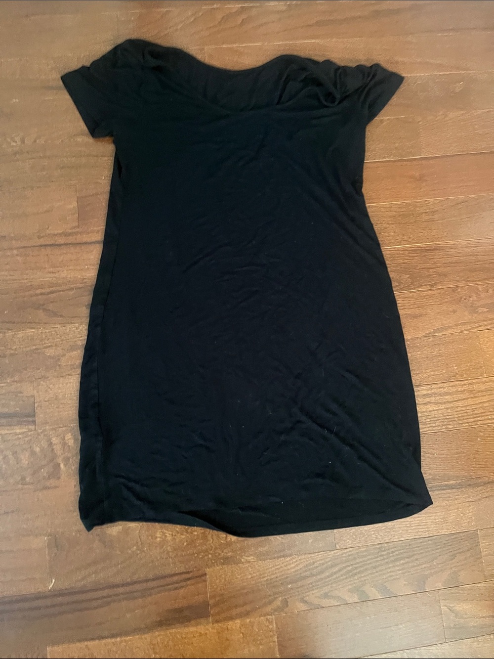 Daily ritual black Short-Sleeve t shirt dress jersey size large